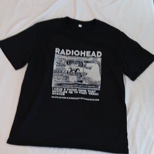 NEW Radiohead Black Graphic T-Shirt